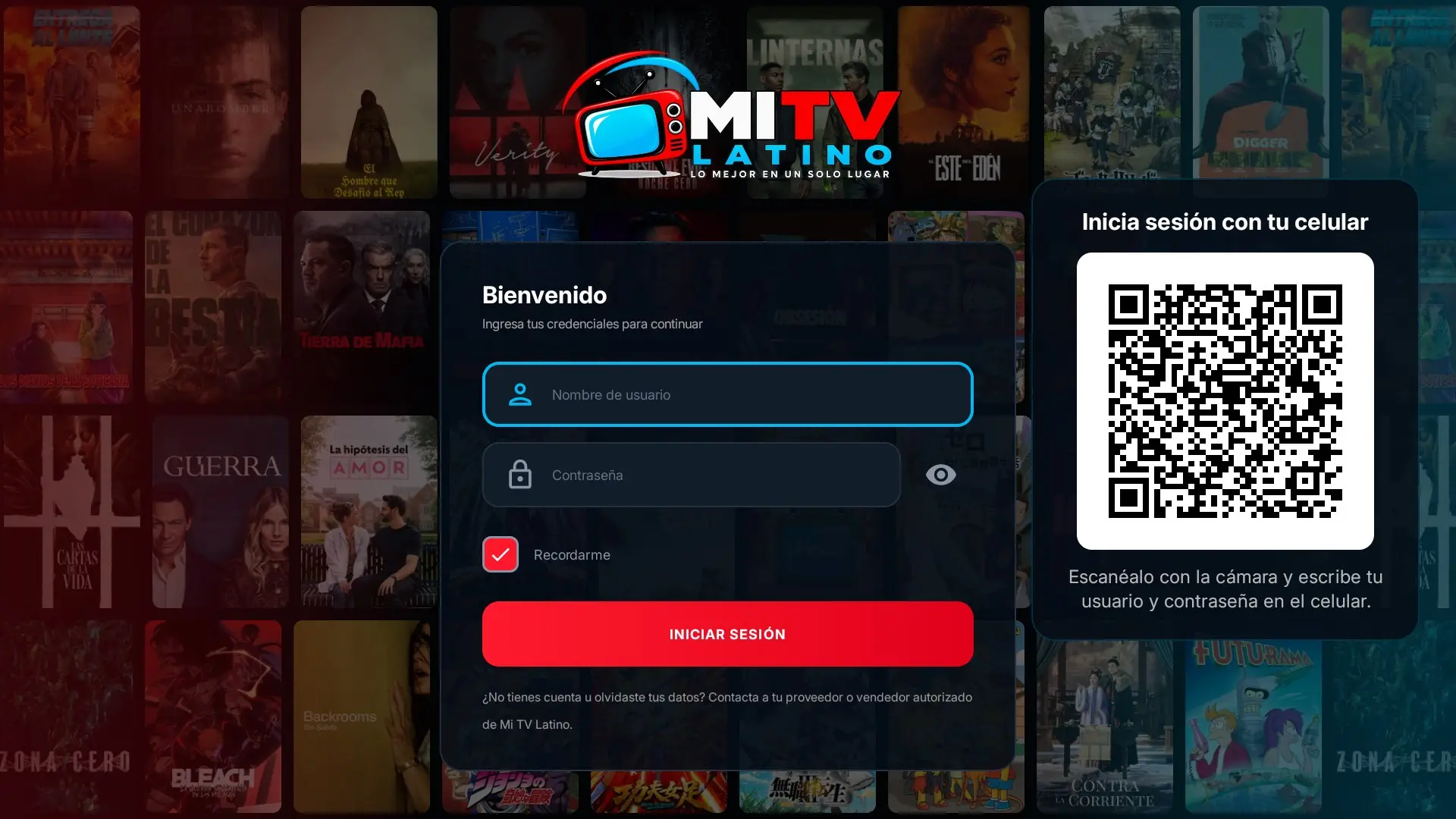 Inicio de sesión con QR desde el celular